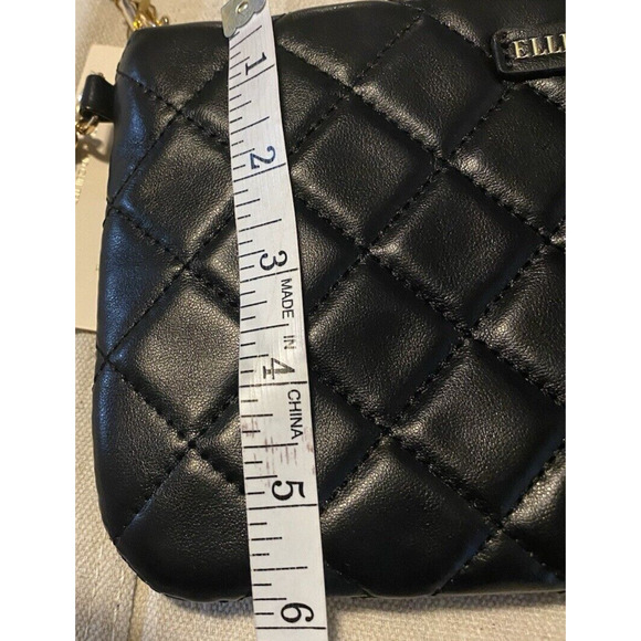 NWT Ellen Tracy Purse Black Diamond Quilted Collection Wristlet Detachable Strap - Picture 8 of 9